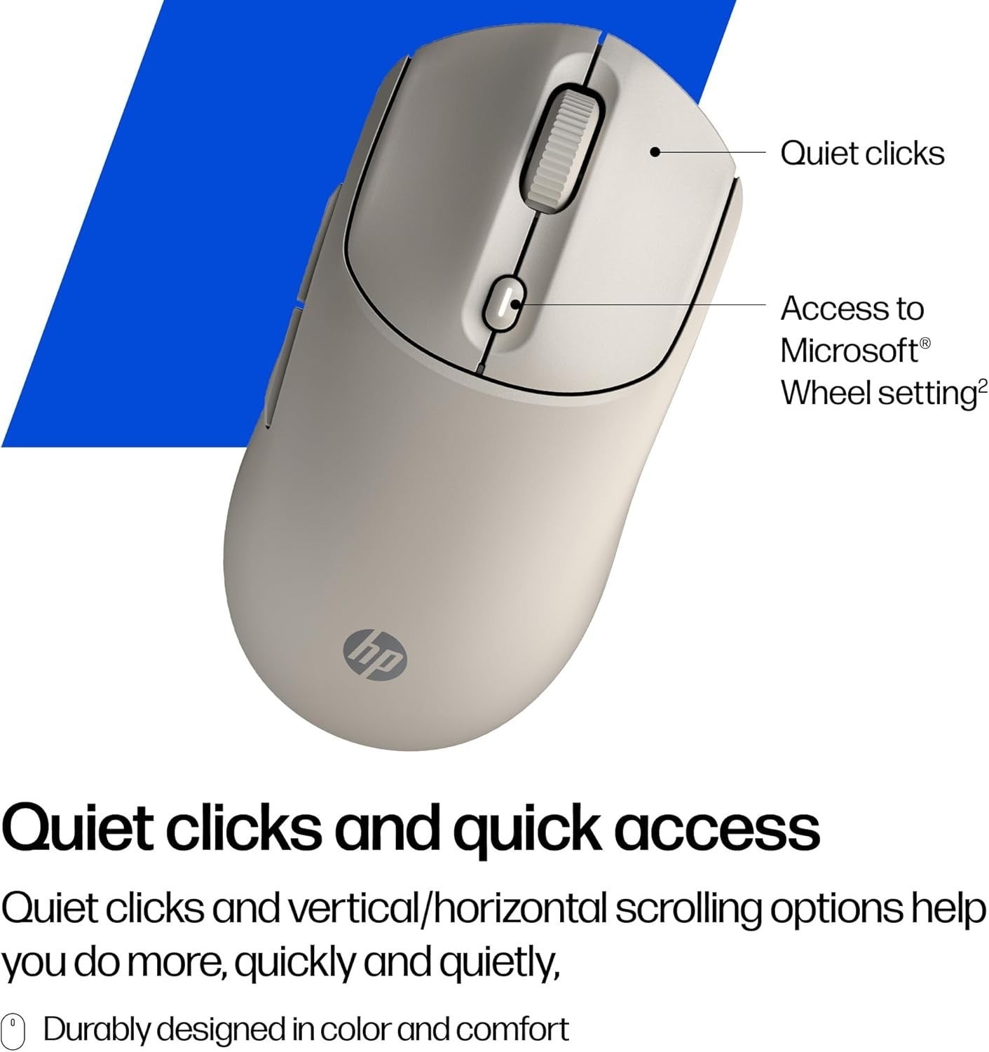 Quiet Wireless Mouse Dual Bluetooth 6000 DPI Soft Touch Slim Office Laptop