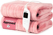Electric Heated Throw Blanket 9 Heat Settings Timer Soft Fleece 160x130cm