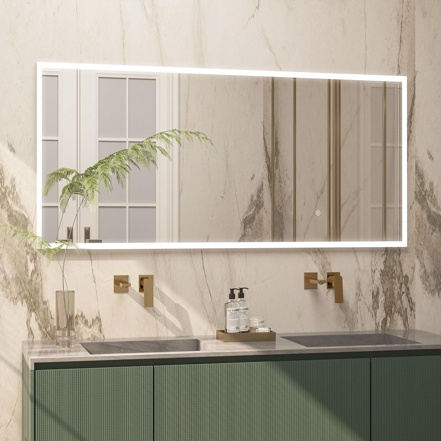 LED Full Length Mirror 165x60cm Wall Mounted Dimmable Standing Light