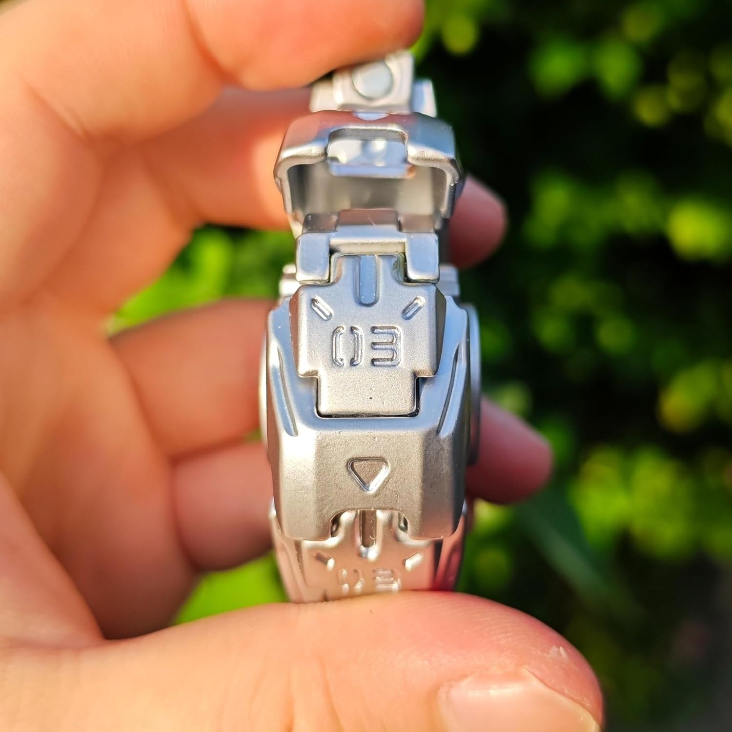 Silver Metal Fidget Slider Spinning Top Magnetic EDC Stress Toy