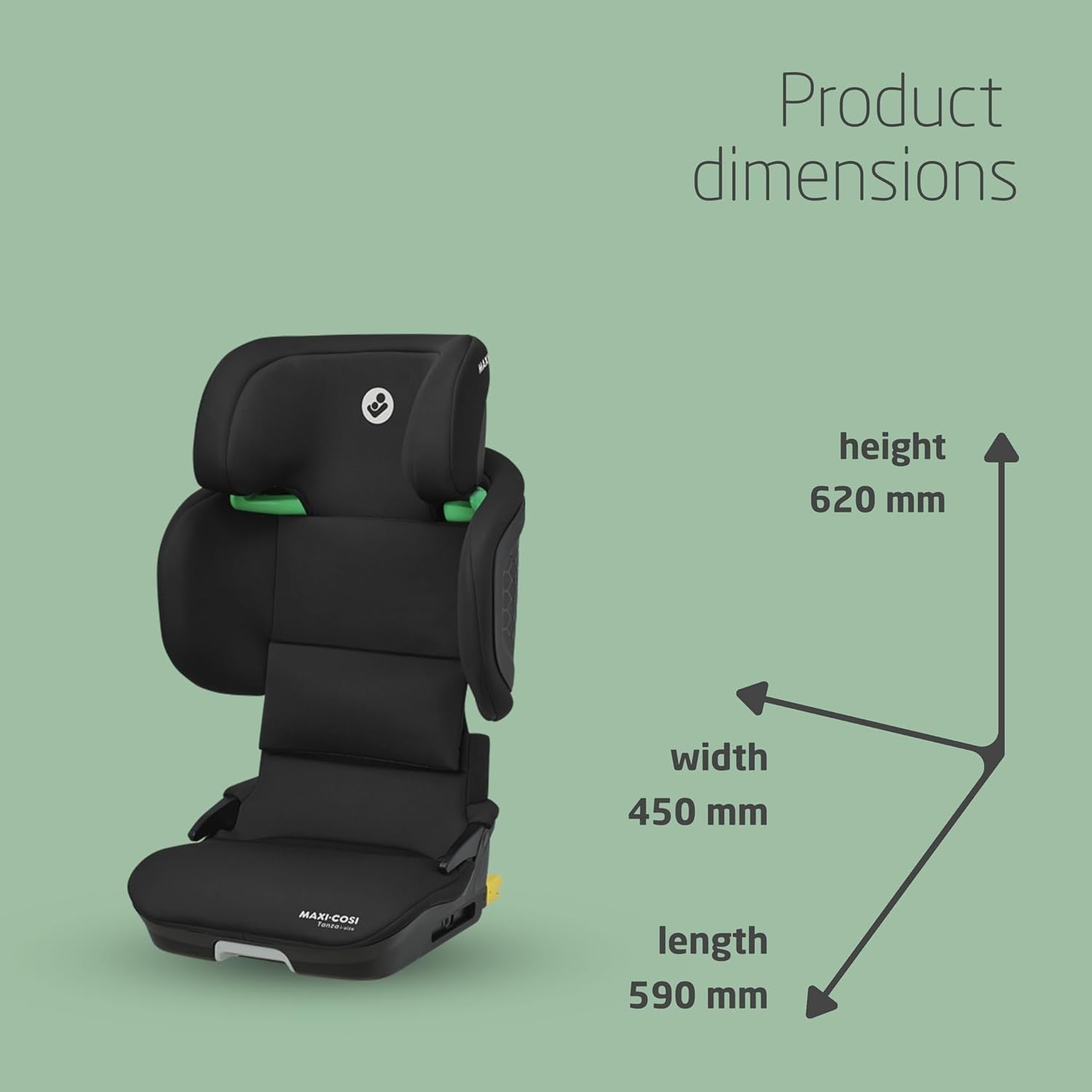 High Back Booster Car Seat i-Size Safety Adjustable Headrest Kids 3–12Y