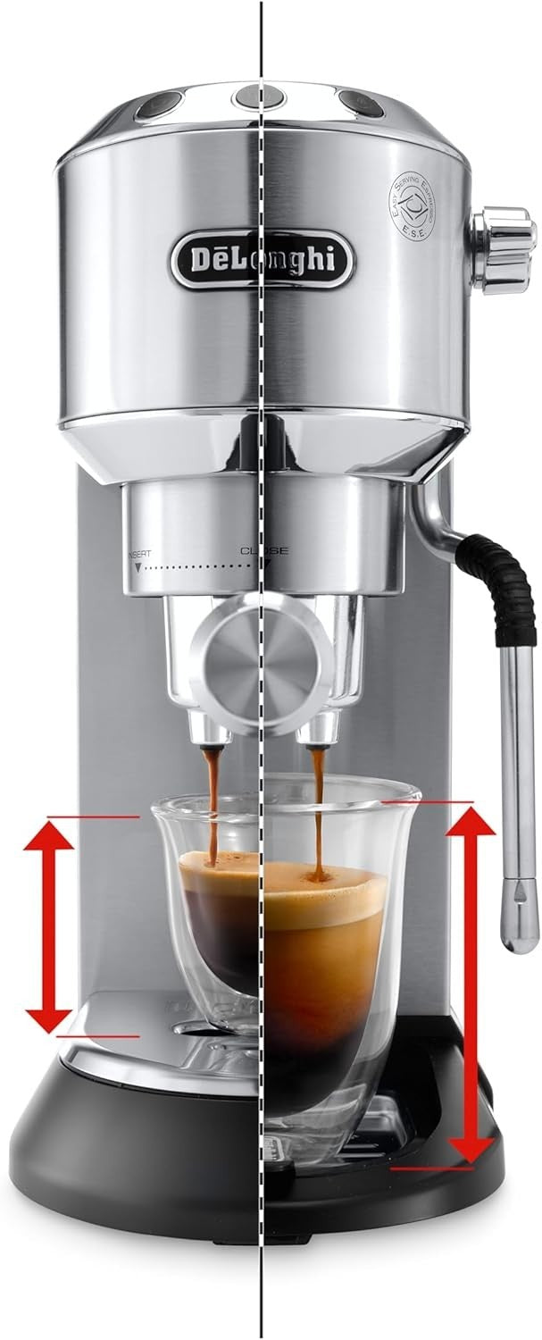Compact Barista Espresso Maker | 15-Bar Pump Pressure | LatteArt Steam Wand