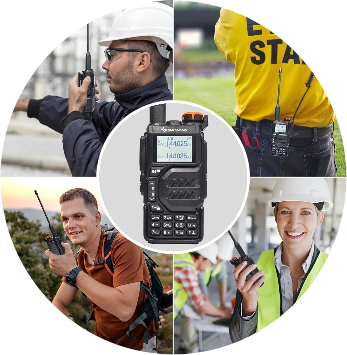 5W Dual Band Walkie Talkie Long Range Ham Radio VOX Rechargeable UV-K6