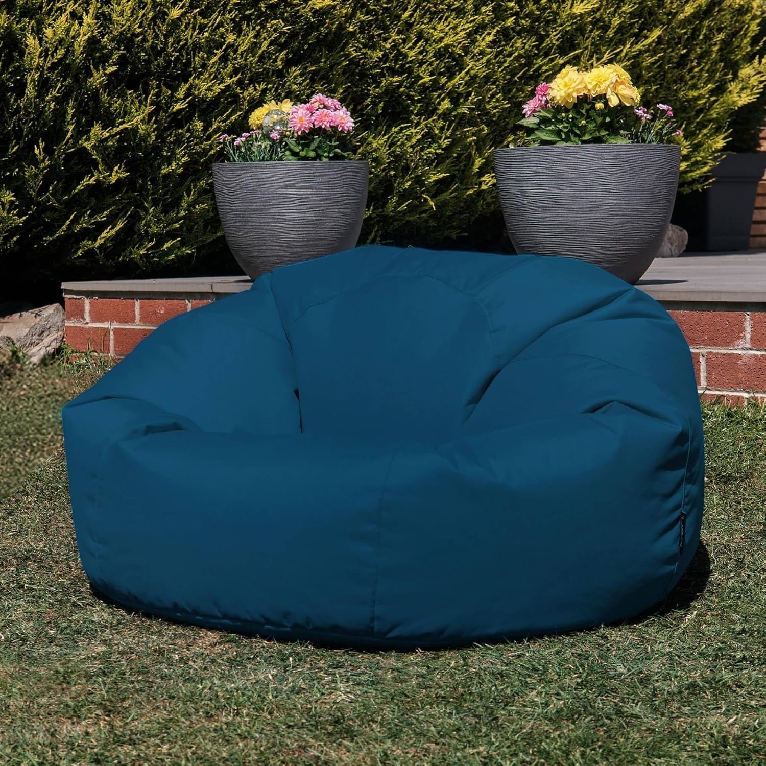 Outdoor Bean Bag Chair Teal Waterproof Floor Seat Garden Lounger Adult