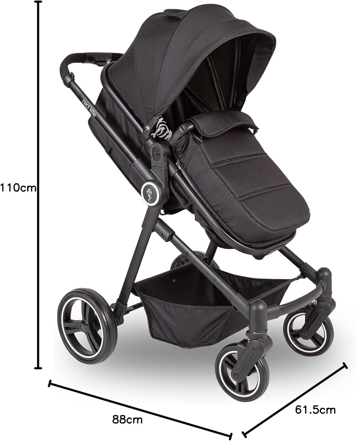 Baby Travel System Pushchair Pram i-Size Car Seat Newborn to 23kg