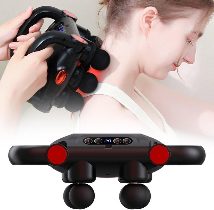 6 Head Deep Tissue Massage Gun Quiet Full Body Muscle Pain Relief 3 Modes