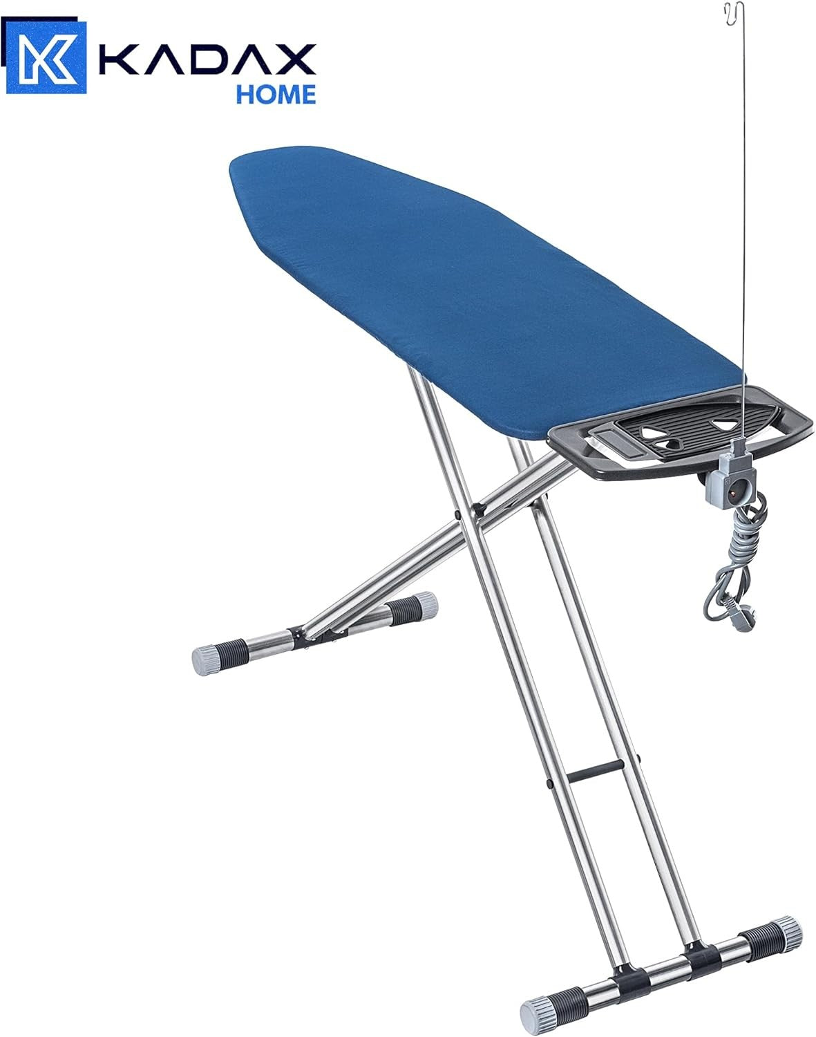 Extra Large Ironing Board 120x42cm Adjustable Height Iron Rest Cable Holder