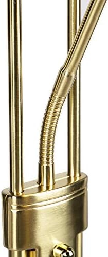 Gold Floor Lamp with Reading Light Dimmable LED Modern Uplighter E27