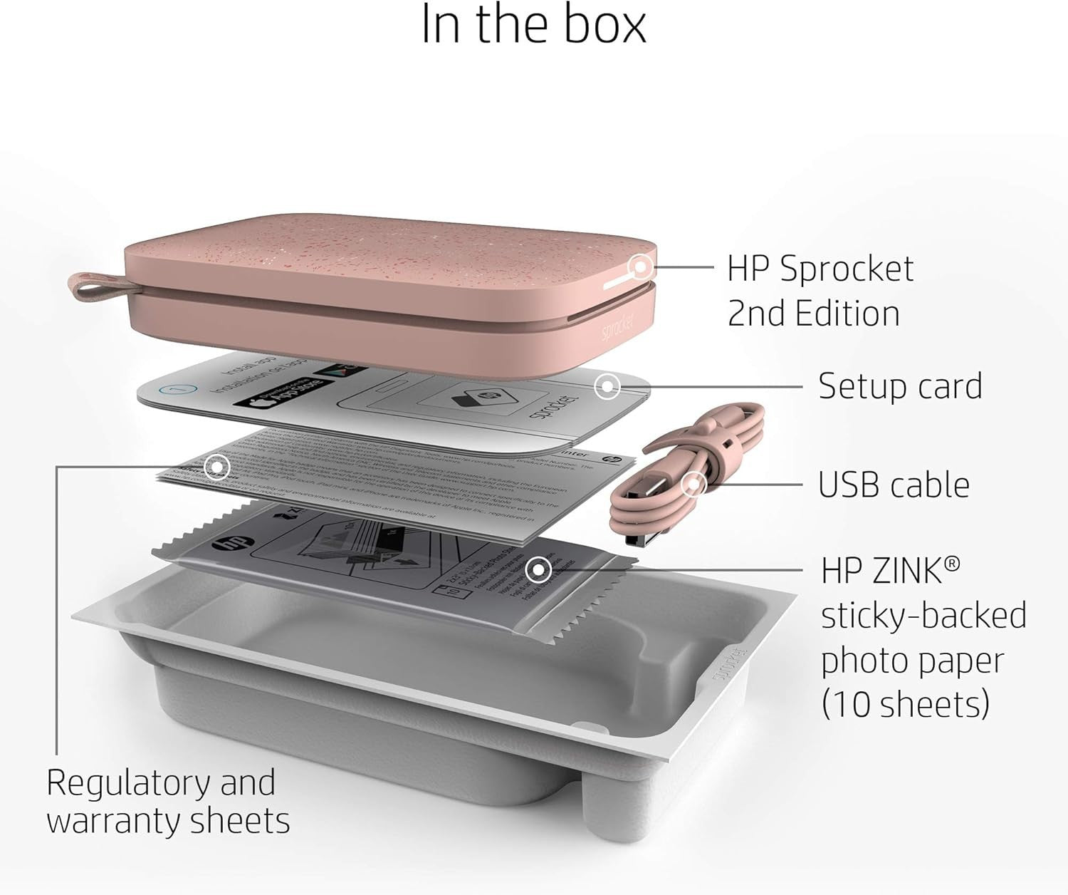 Portable Smartphone Photo Printer | 2x3 Wireless Color Prints | Pink