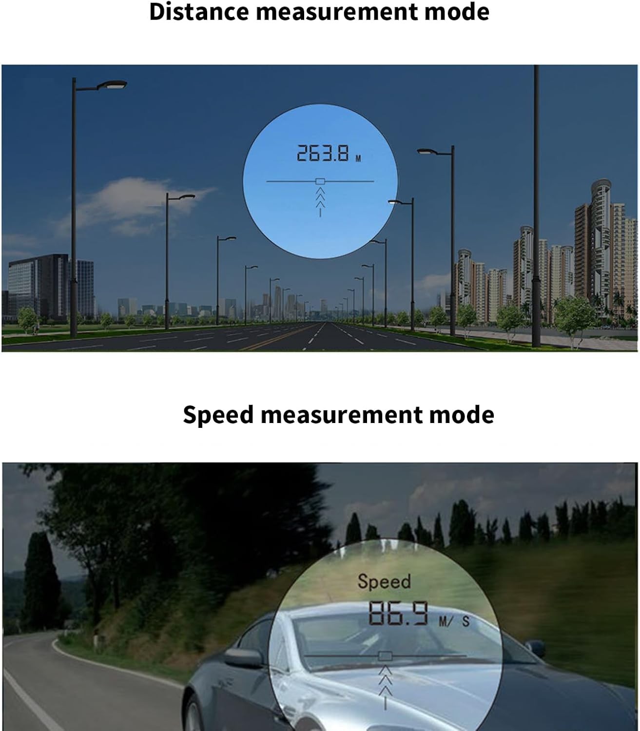 Golf Rangefinder 500M Slope 6X Magnification 4 Modes Battery Powered