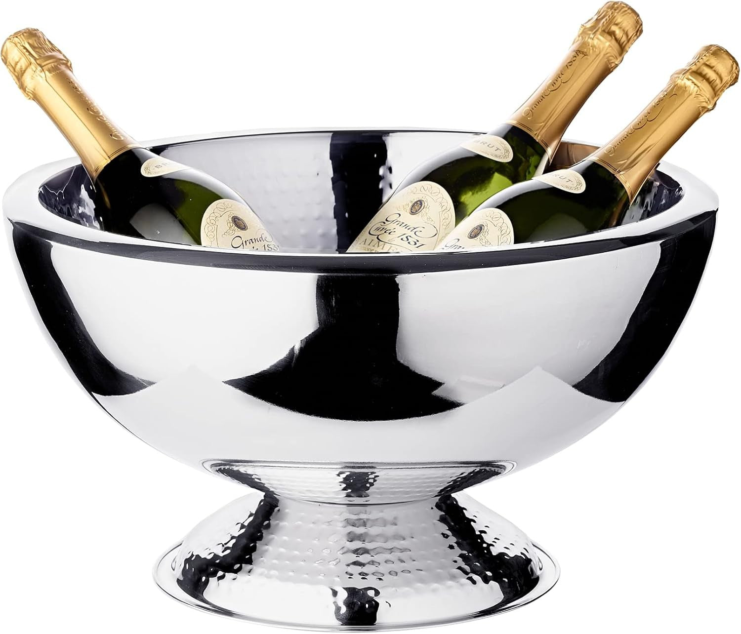 Champagne Wine Cooler Bowl Stainless Steel Double Wall Large Ice Bucket