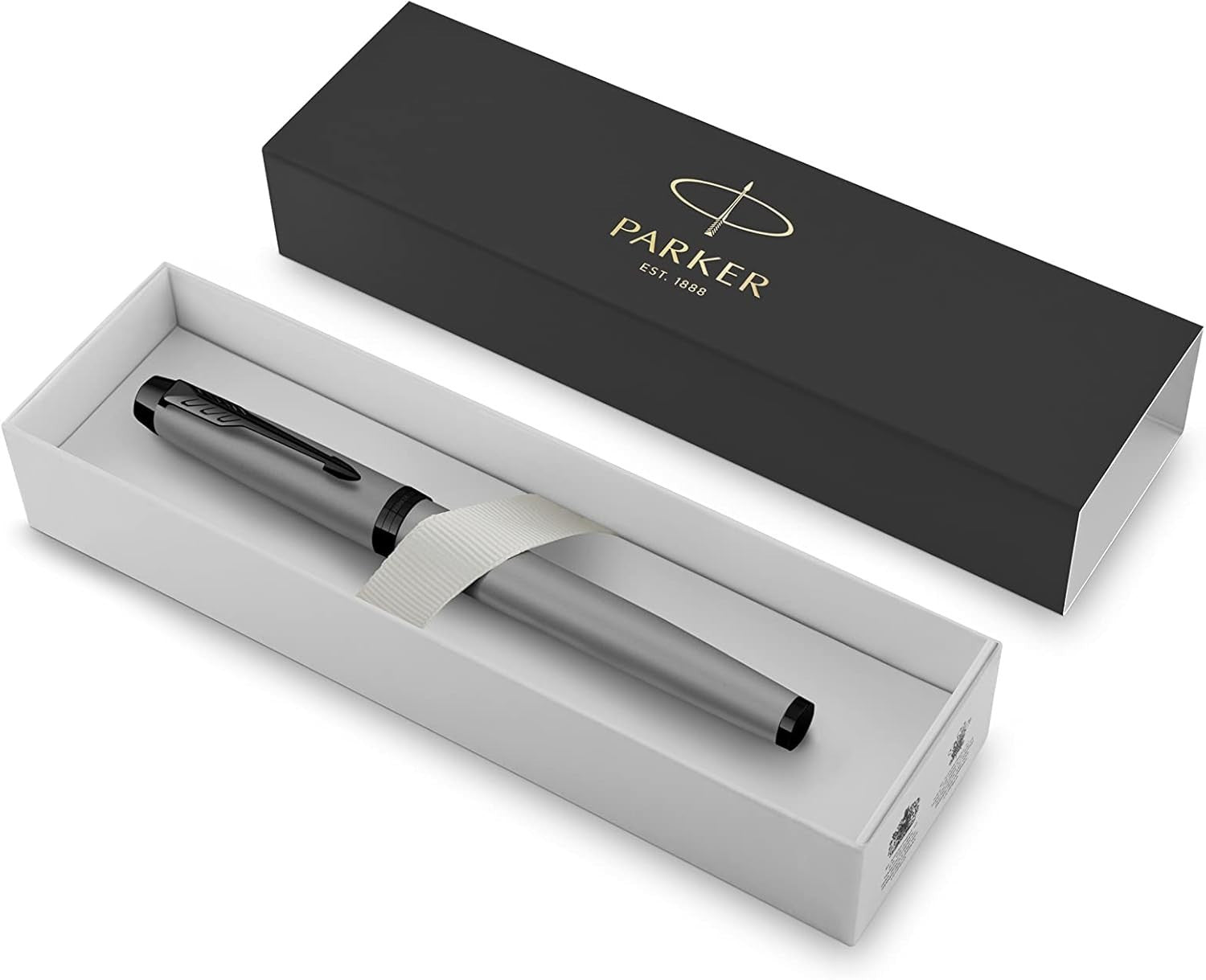 IM Rollerball Pen Matte Grey Black Trim Gift Boxed