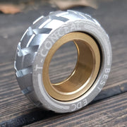 Silver Magnetic Fidget Ring Haptic Coin Stainless Steel Stress Toy