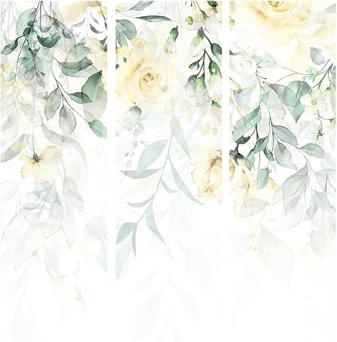 Leaf Rose 3 Panel Room Divider 135x172cm Folding Screen Nature Decor