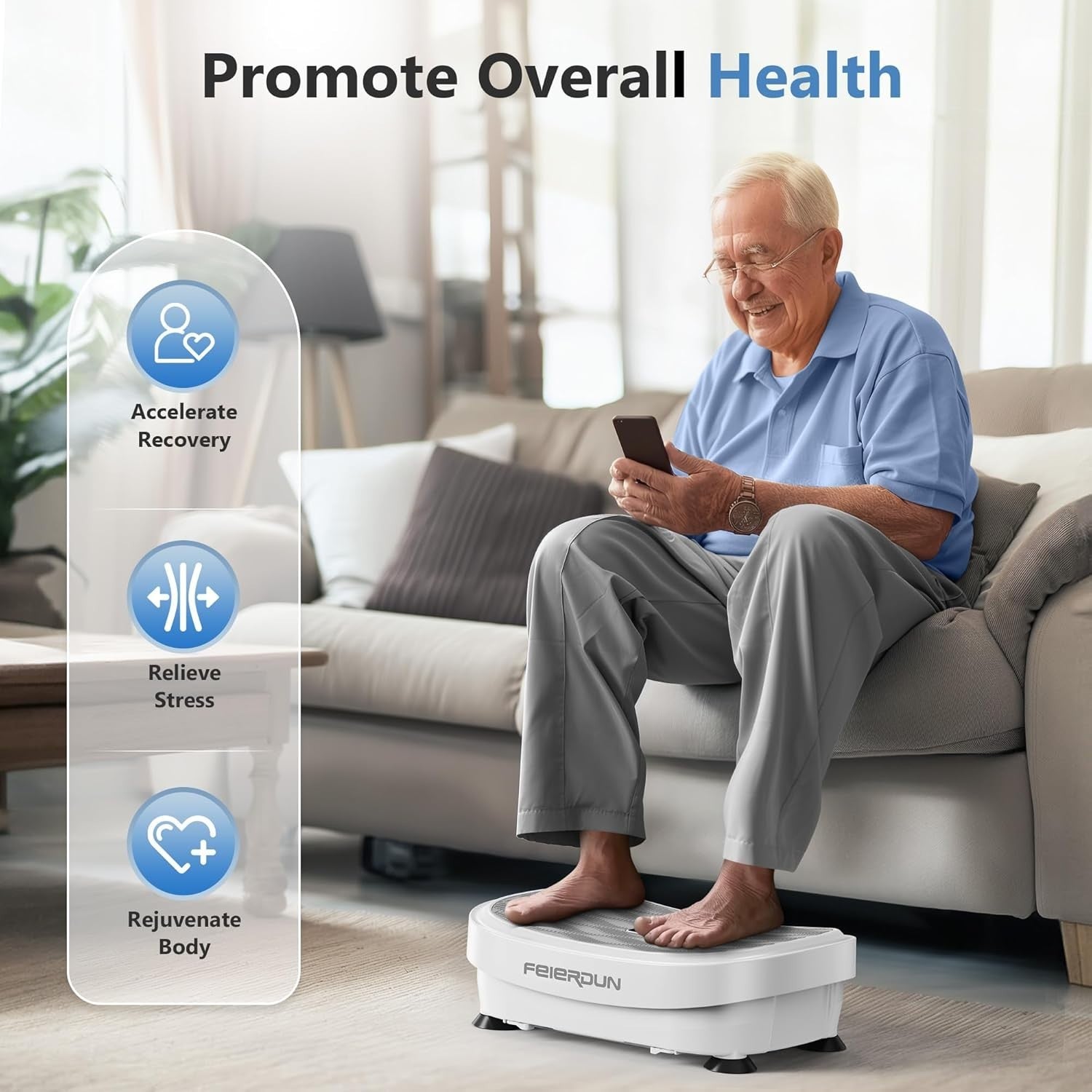 Vibration Plate Exercise Machine 9 Modes 99 Speeds Lymphatic