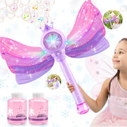 Kids Bubble Wand Light Music Fairy Princess Toy Purple