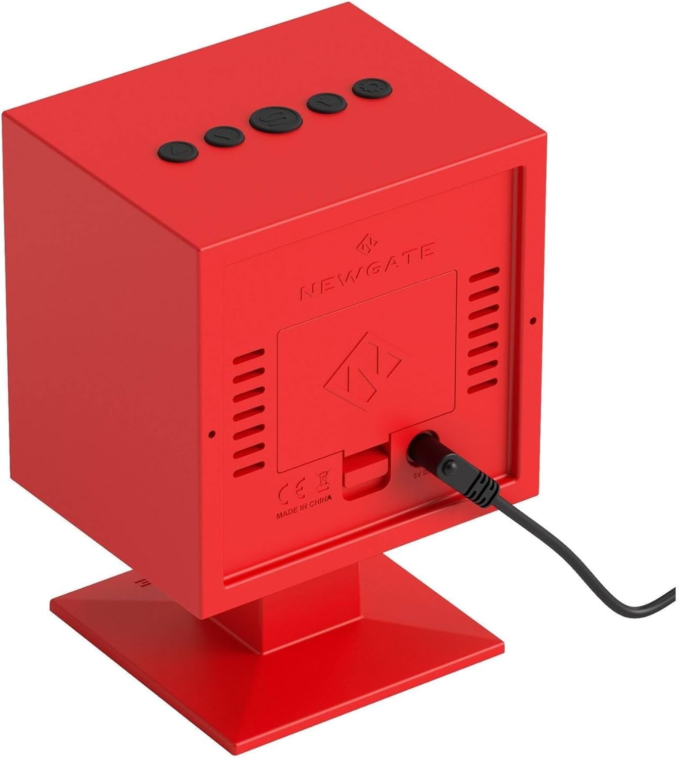 Large Digital Alarm Clock Red Retro Square LCD Desk Bedside Time Display