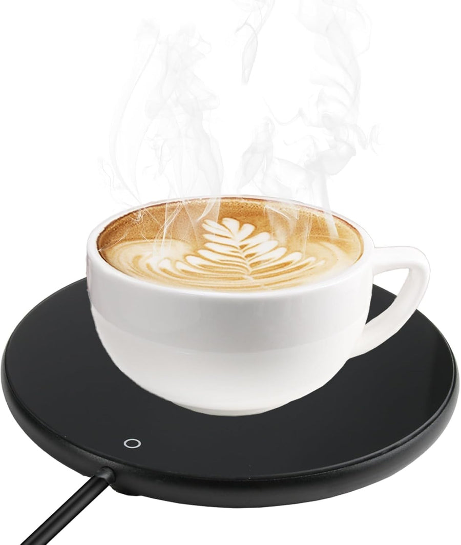 Black USB Coffee Mug Warmer 55°C Constant Temp Desk Heater