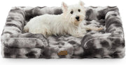 Orthopedic Dog Bed Medium 36x27in Faux Fur Sofa Washable