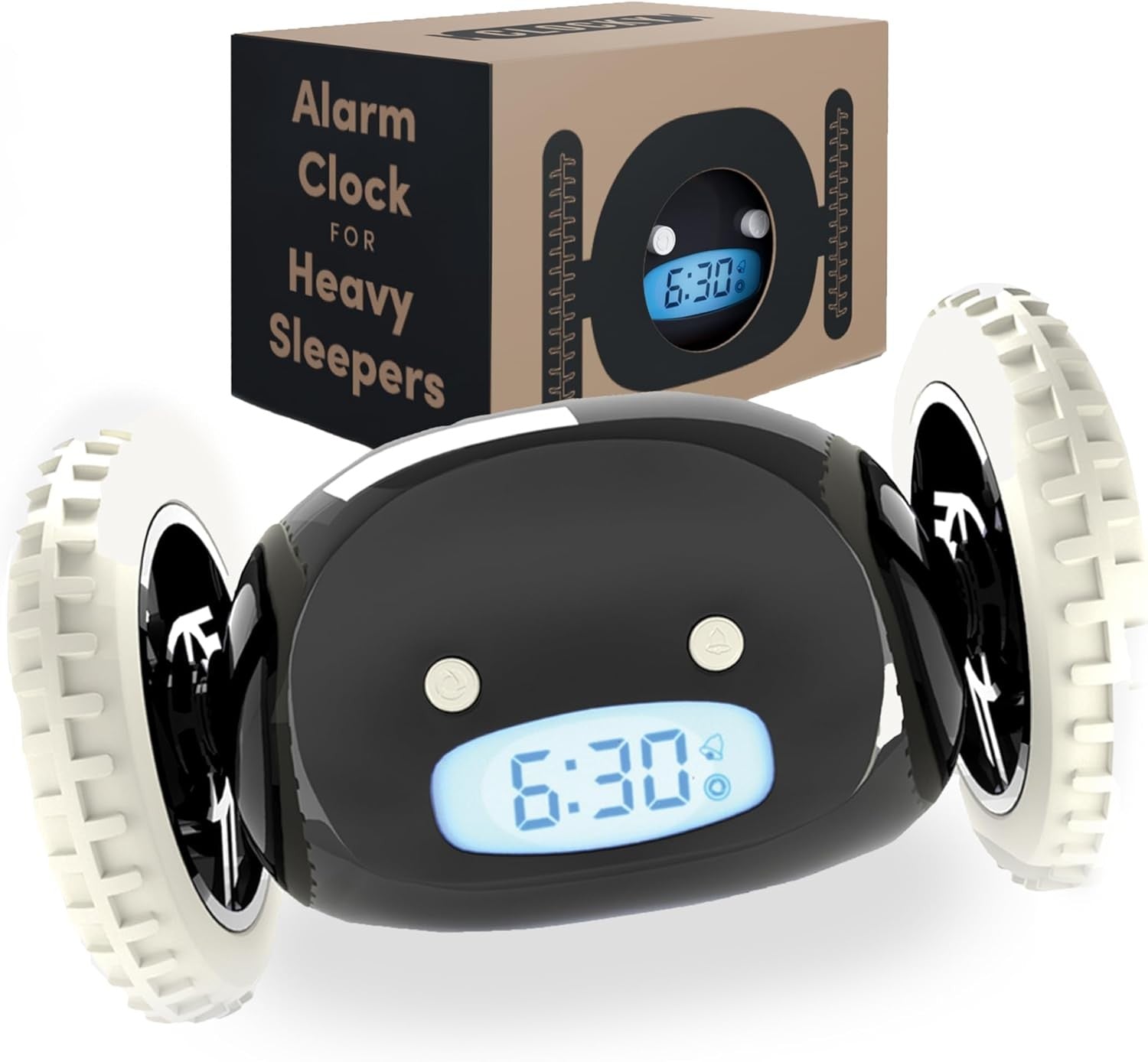 Runaway Alarm Clock on Wheels Extra Loud Heavy Sleeper Wake Up Clock