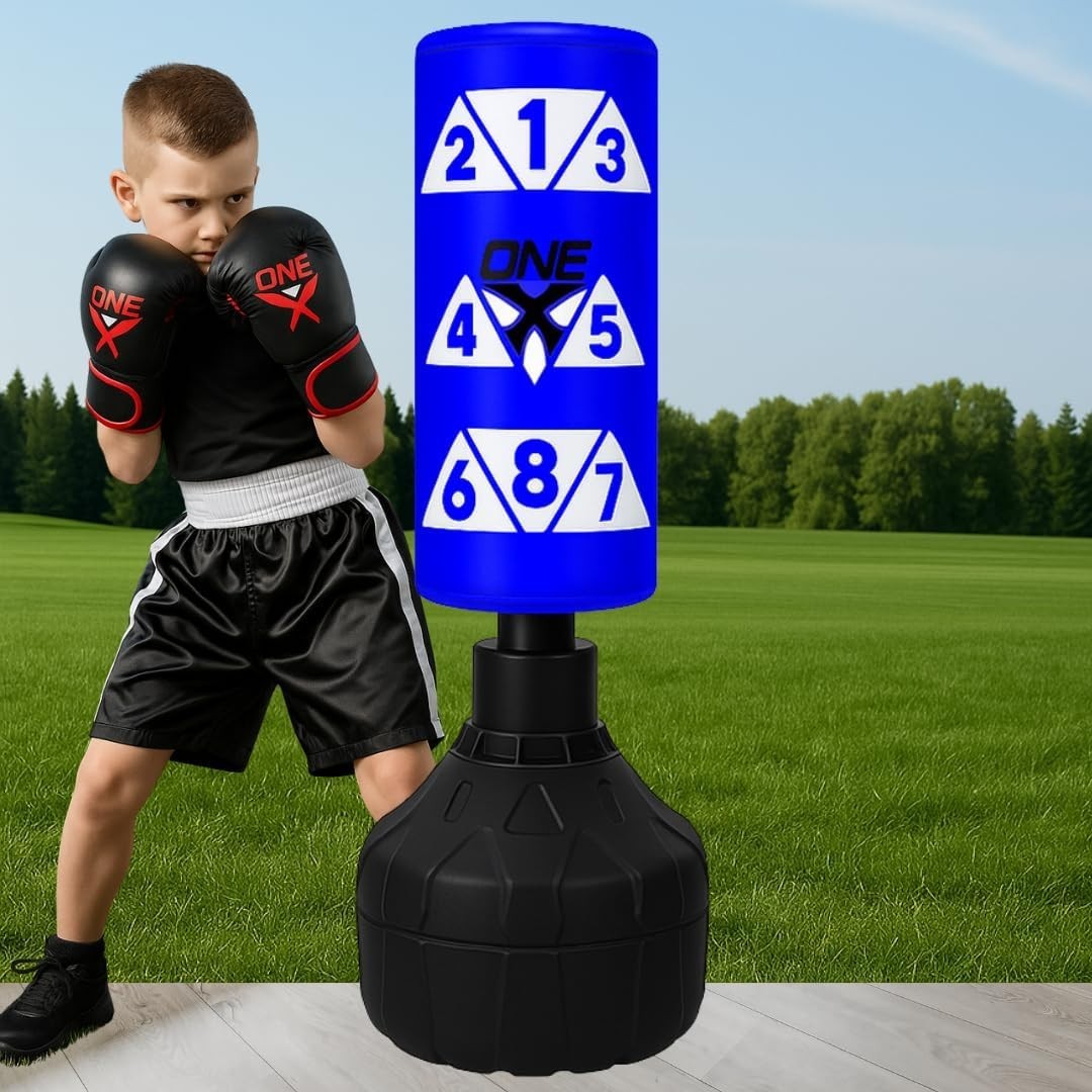 Junior Free Standing Boxing Punch Bag 3.5FT Kids Training Gloves