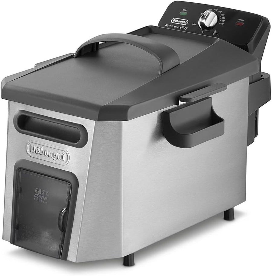 Large Capacity Deep Fryer 3.5L 3200W Cool Zone Easy Clean Silver/Black