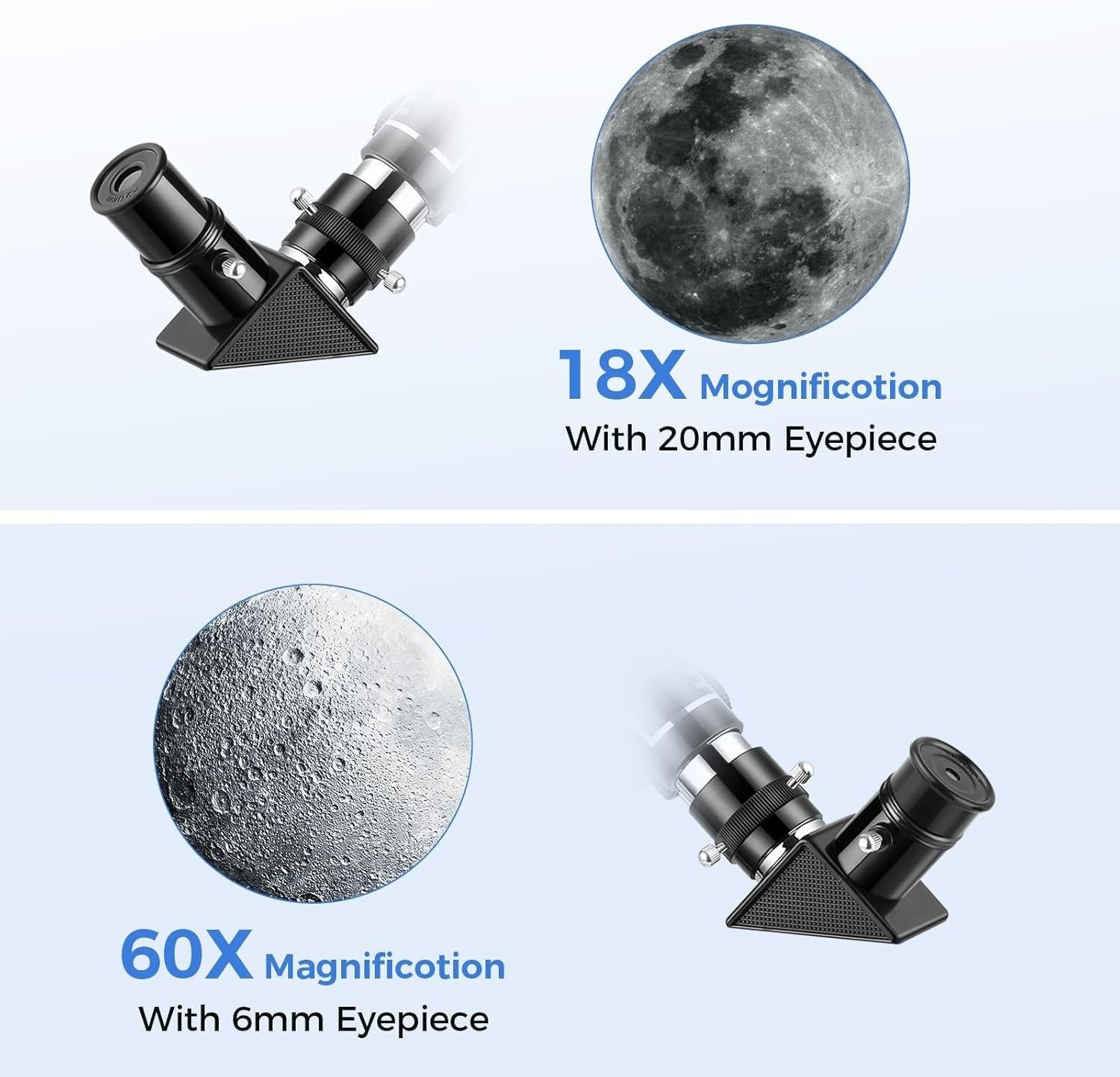 Cowiewie Kids Telescope, 50mm 360mm Refractor with Tripod & Eyepieces