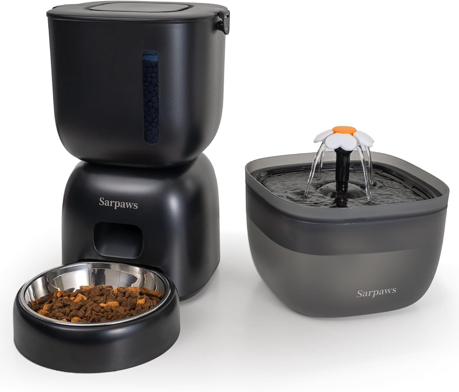 Automatic Cat Feeder Water Dispenser 3L Timed Pet Food Feeder Voice Record