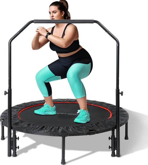 48in Heavy Duty Folding Rebounder Trampoline Adjustable Handle