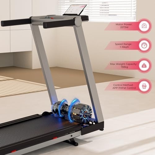 Foldable Home Treadmill DeerRun 1-16km/h Incline Running Machine 158kg