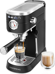 20 Bar Espresso Coffee Machine with Milk Frother 1L Stainless Steel Barista