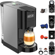 5in1 Espresso Coffee Machine 19Bar Multi-Capsule Maker Auto Shut Off 800ml Tank