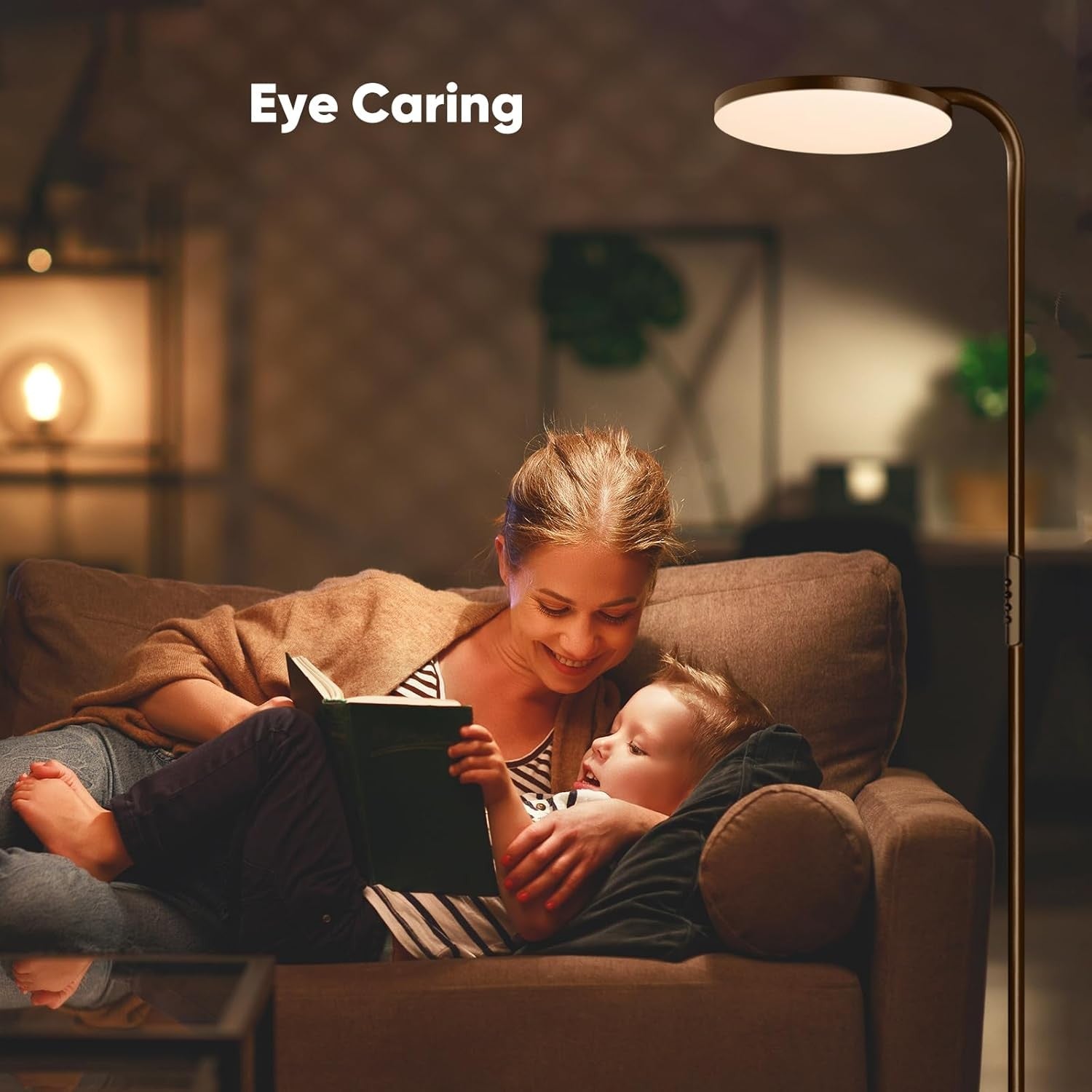 36W LED Floor Lamp Remote Dimmable 350° Rotating Reading Standing