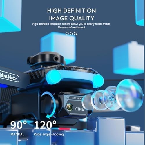 Foldable 8K HD Drone with Dual Camera, Brushless Motor & Obstacle Avoidance
