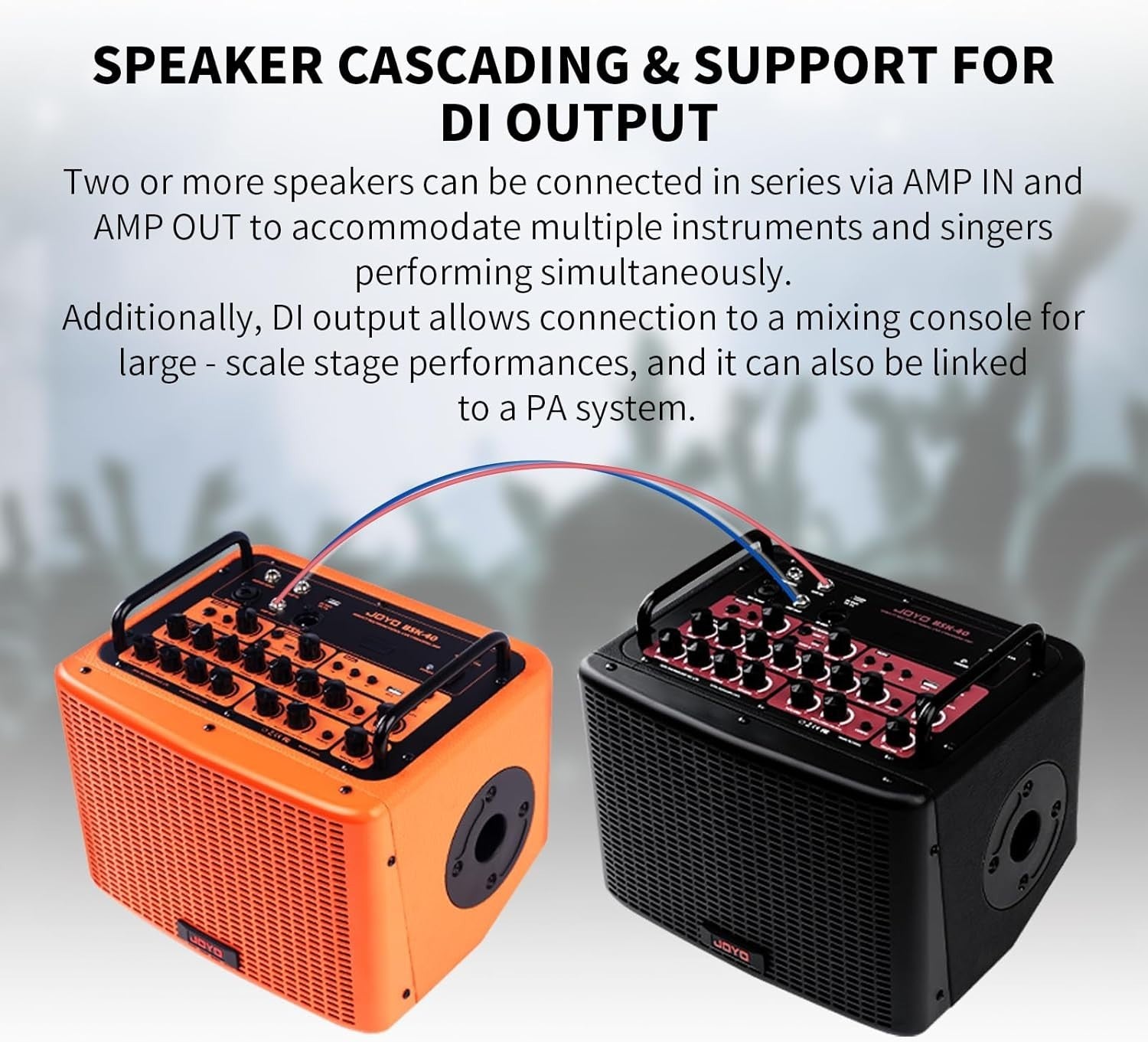 40W Acoustic Guitar Combo Amp Rechargeable Bluetooth XLR Effects & Drum Machine