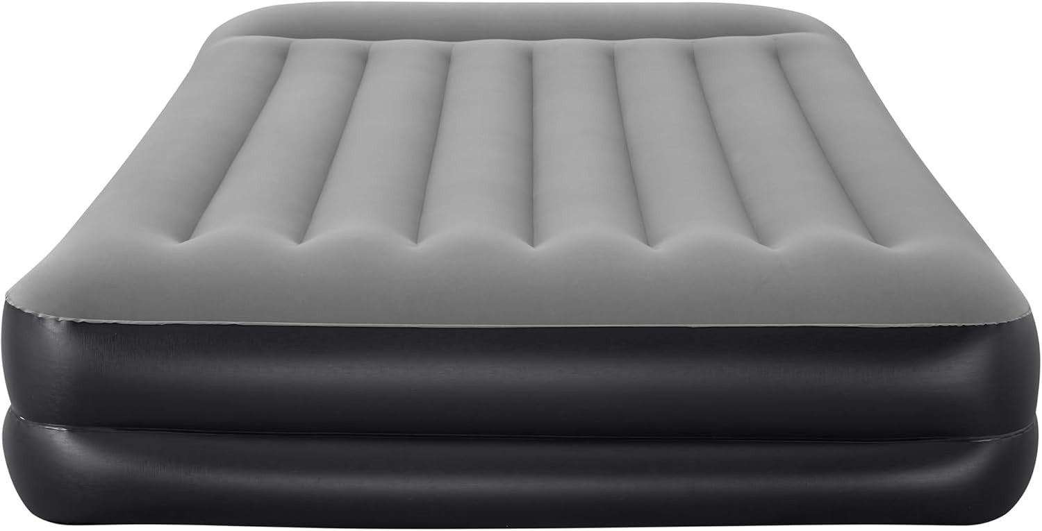 Queen Air Mattress with Built-In Pump, Flocked Pillow, 2.03x1.52x0.46m Comfort
