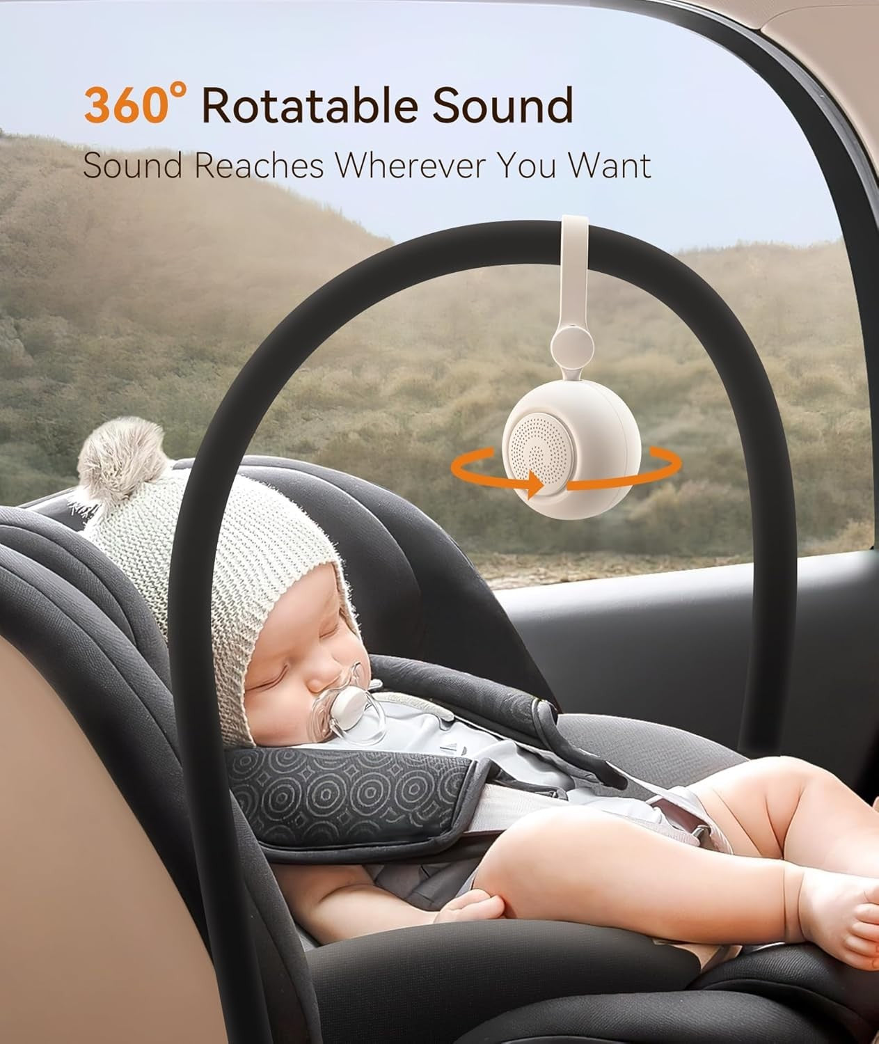 Portable Baby White Noise Machine | 19 Soothing Sounds, Night Light, Travel
