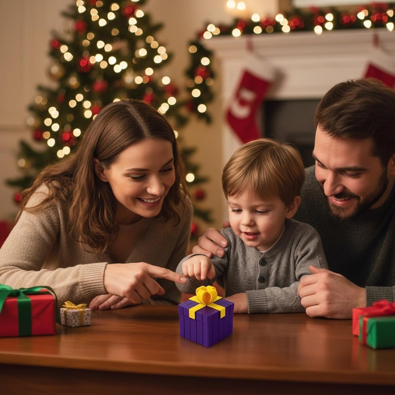 DIY 3D Printed Christmas Box Fidget Toy Building Blocks Stress Relief