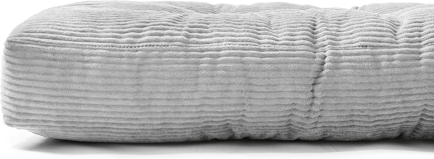 Comfortable Single Futon Mattress Floor Bed - Thick Foam, Corduroy Cover