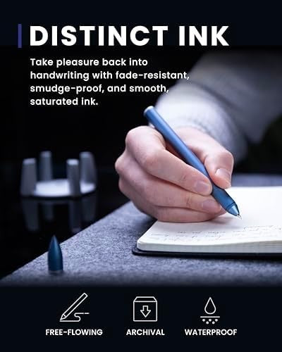 Hoverpen Ballpoint Pen Midnight Blue Blue Ink Waterproof Refillable Model