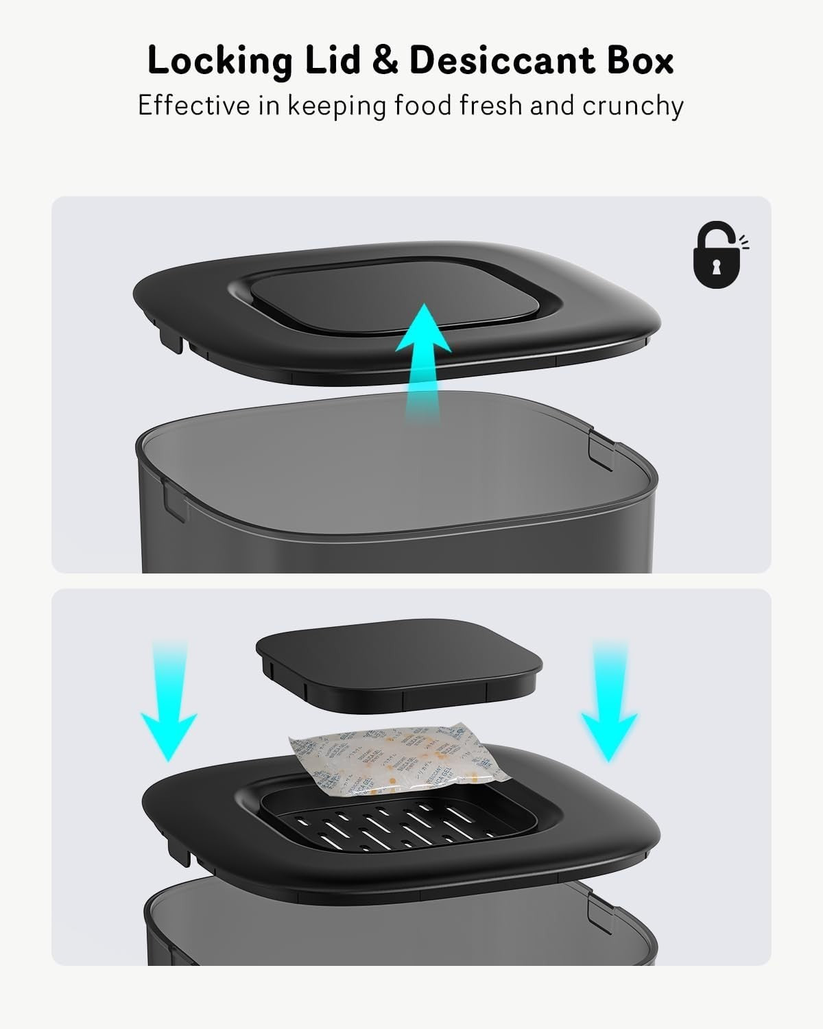 Automatic Cat Feeder 3L Timed Pet Food Dispenser Voice Recorder Battery
