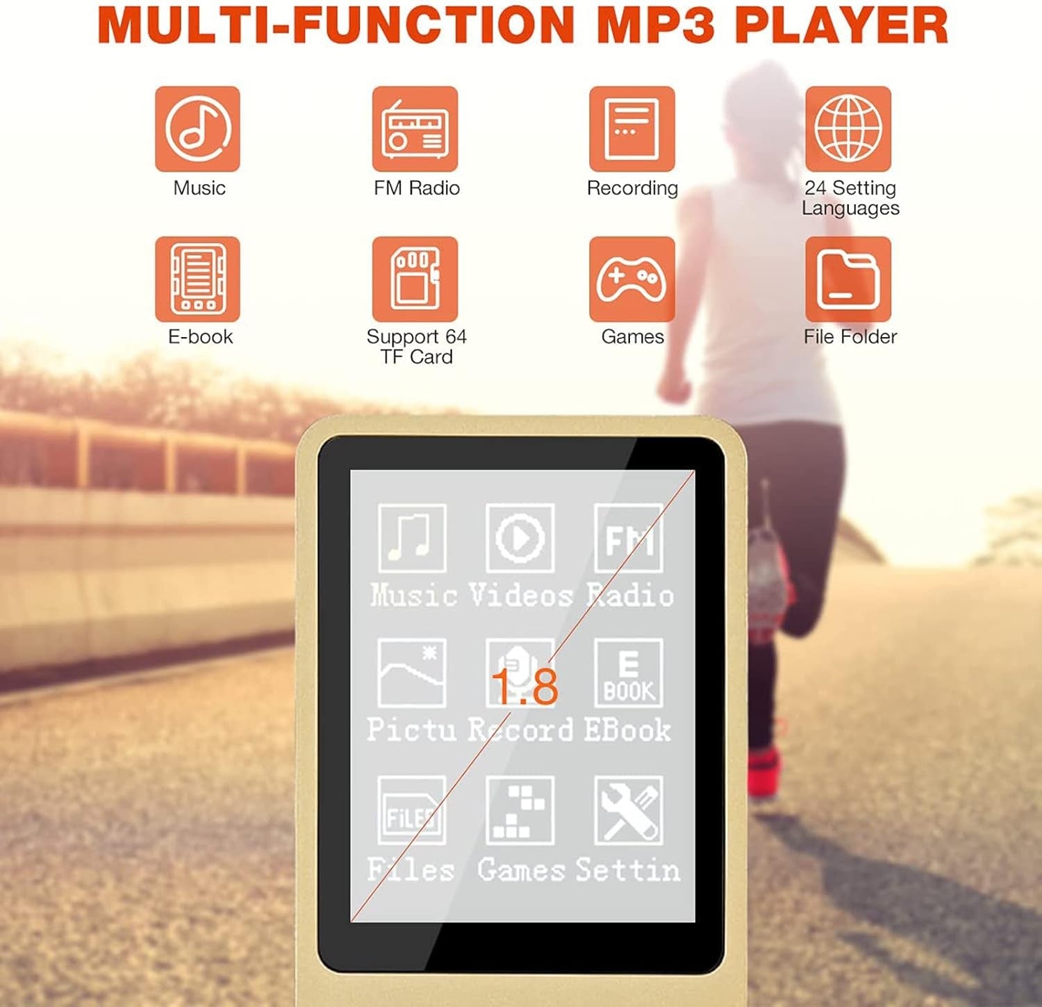 8GB MP3 Player Portable HiFi Music Player FM Radio Voice Recorder