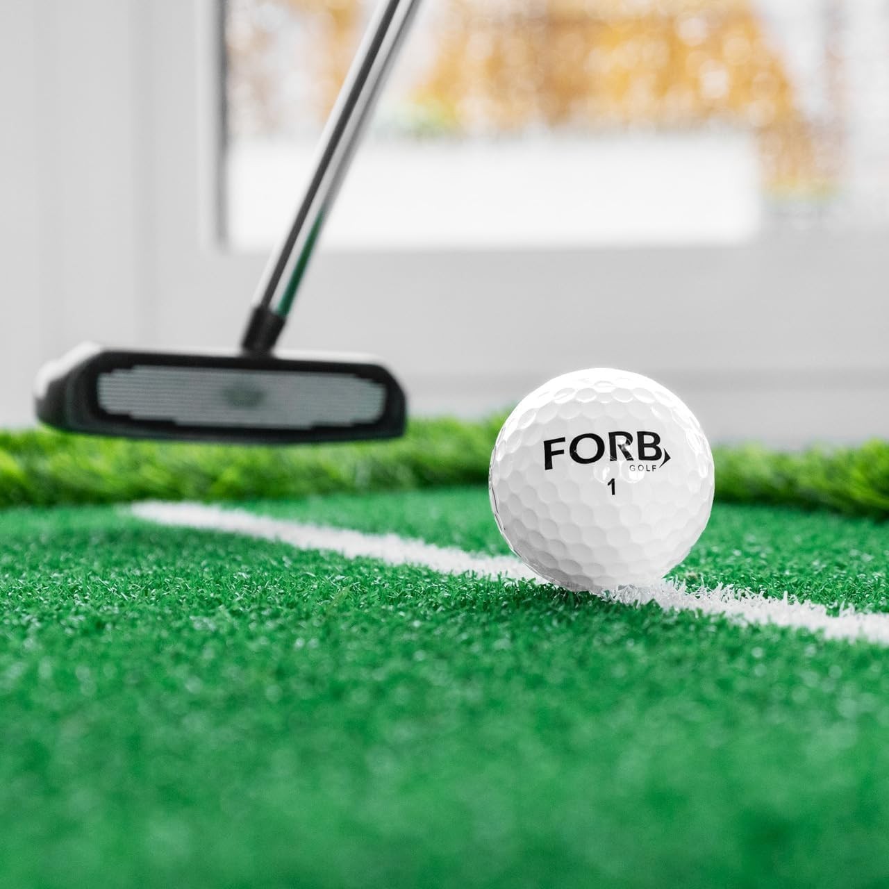 10ft Golf Putting Mat Indoor Training Aid Alignment Lines Dual Holes
