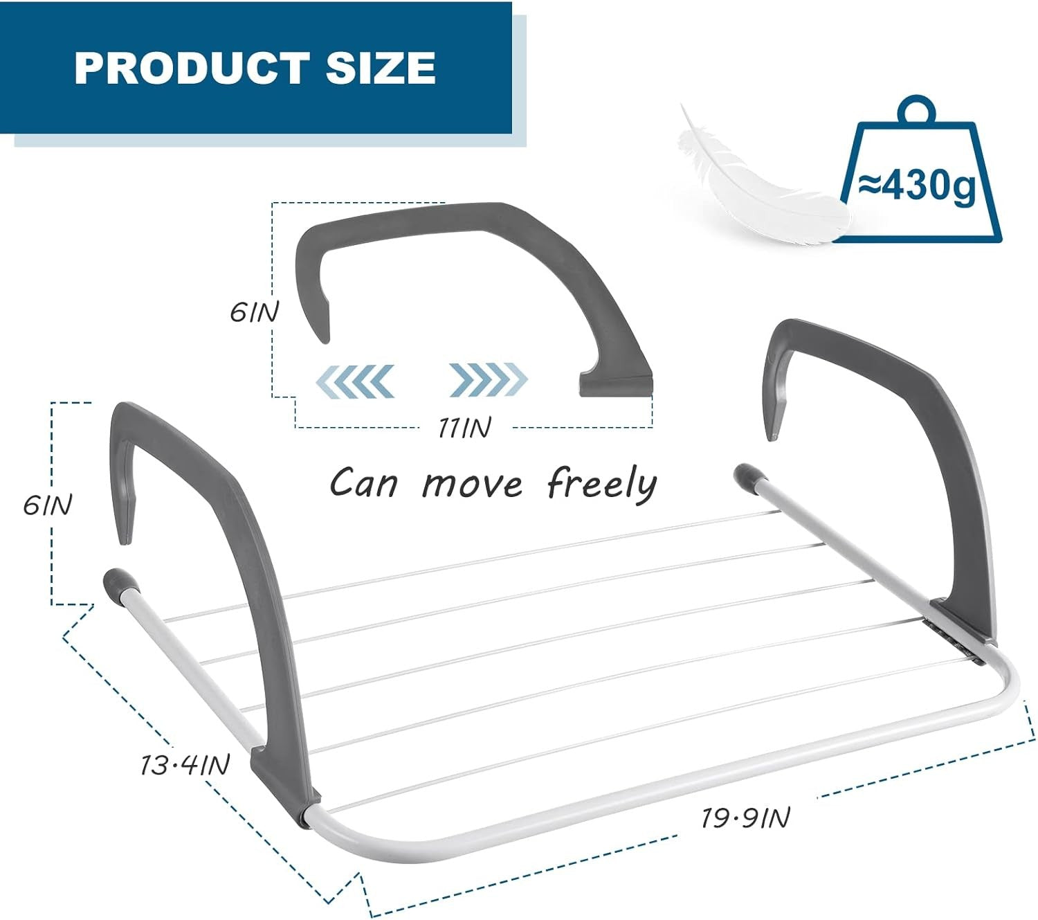 Radiator Clothes Airer Folding Drying Rack Adjustable Arms Pack of 3