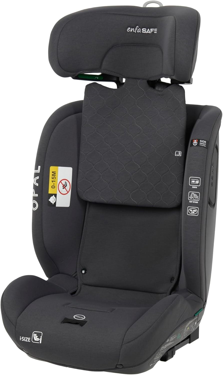 i-Size R129 Car Seat 76–150cm ISOFIX High Back Booster with Top Tether