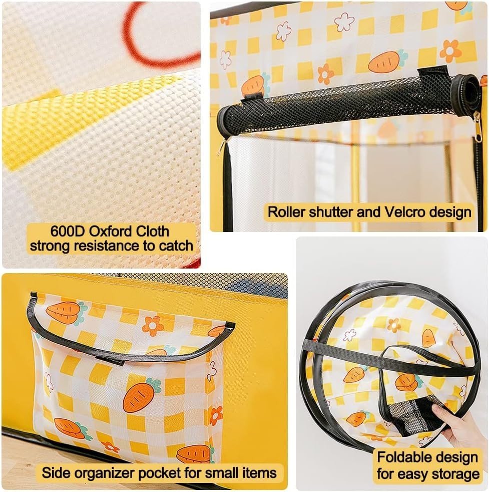 Foldable Pet Playpen Tent | Portable Puppy Cat Kennel Fence 80x60x55cm