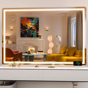 LED Vanity Mirror 140x90cm Lighted Makeup Touch Control Dimmable