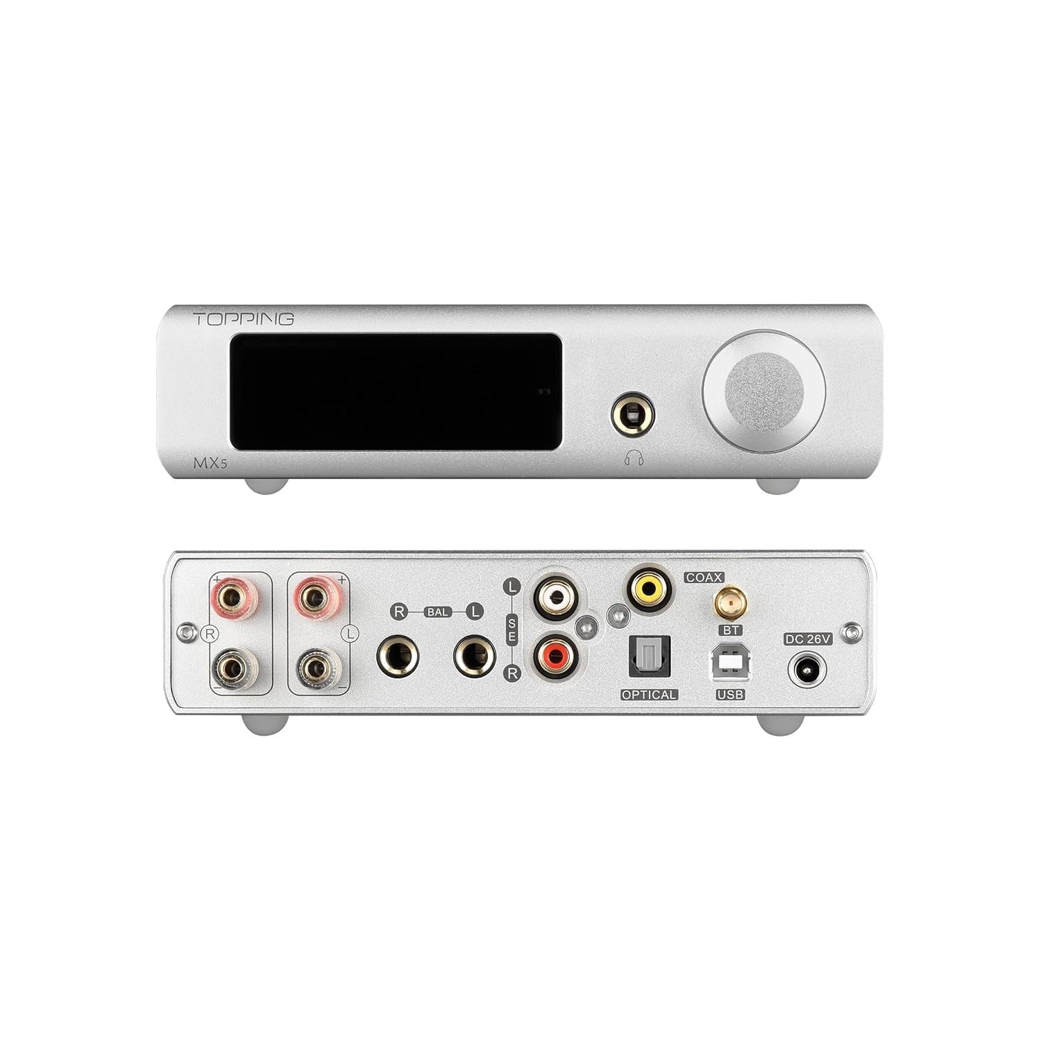 High Power Stereo Amplifier 70W TRS RCA Inputs | Hi-Fi DAC EQ | Headphone Amp