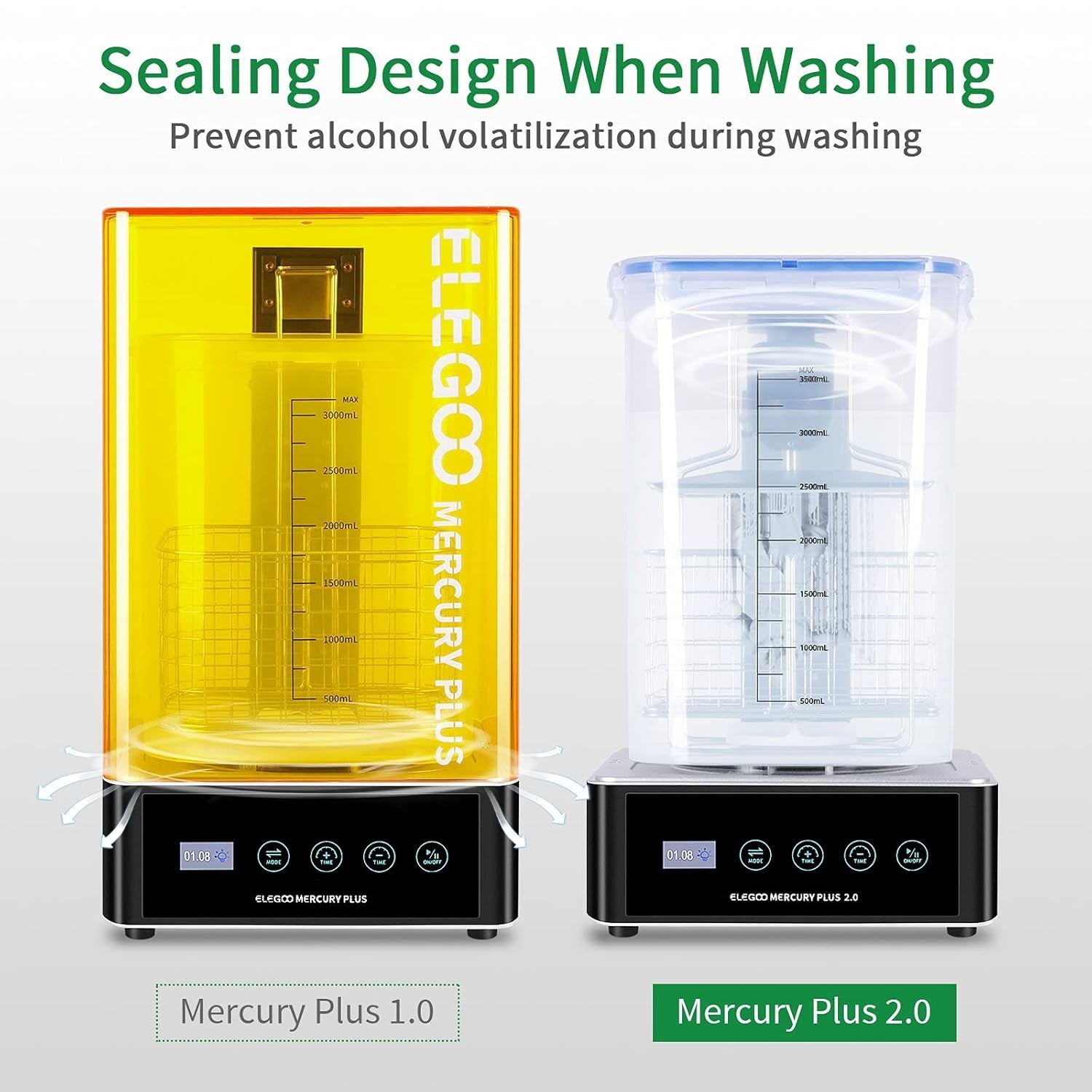 Resin 3D Printer Wash & Cure Station UV Curing LCD SLA Models