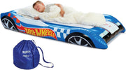 Kids Air Mattress Twin Bed – Sleepover Flocked Inflatable with Carry Bag